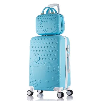 14 20 Inch Hello Kitty Suitcase,Spinner Rolling Luggage,Suitcases On Wheels,Trolley Luggage