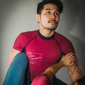93brand "Jiu Jitsu Mechanics" Men's Grappling Rash Guard