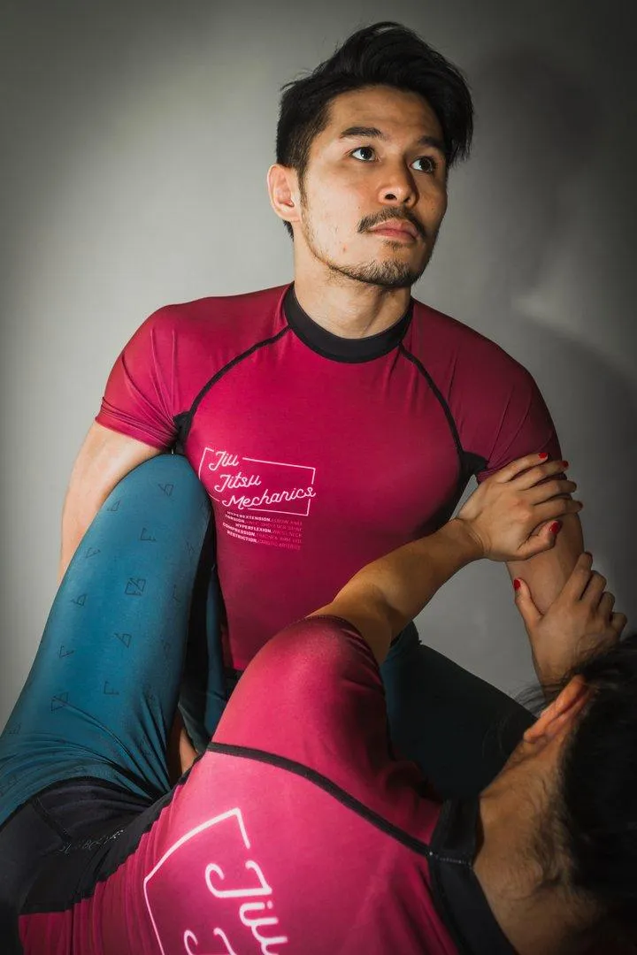93brand "Jiu Jitsu Mechanics" Men's Grappling Rash Guard