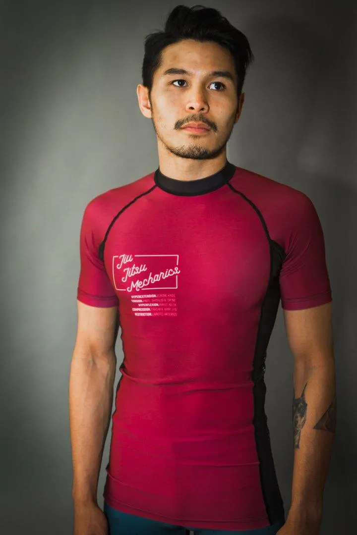93brand "Jiu Jitsu Mechanics" Men's Grappling Rash Guard