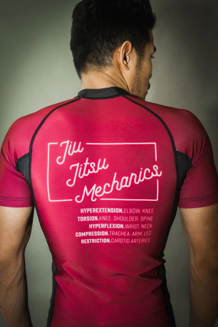 93brand "Jiu Jitsu Mechanics" Men's Grappling Rash Guard