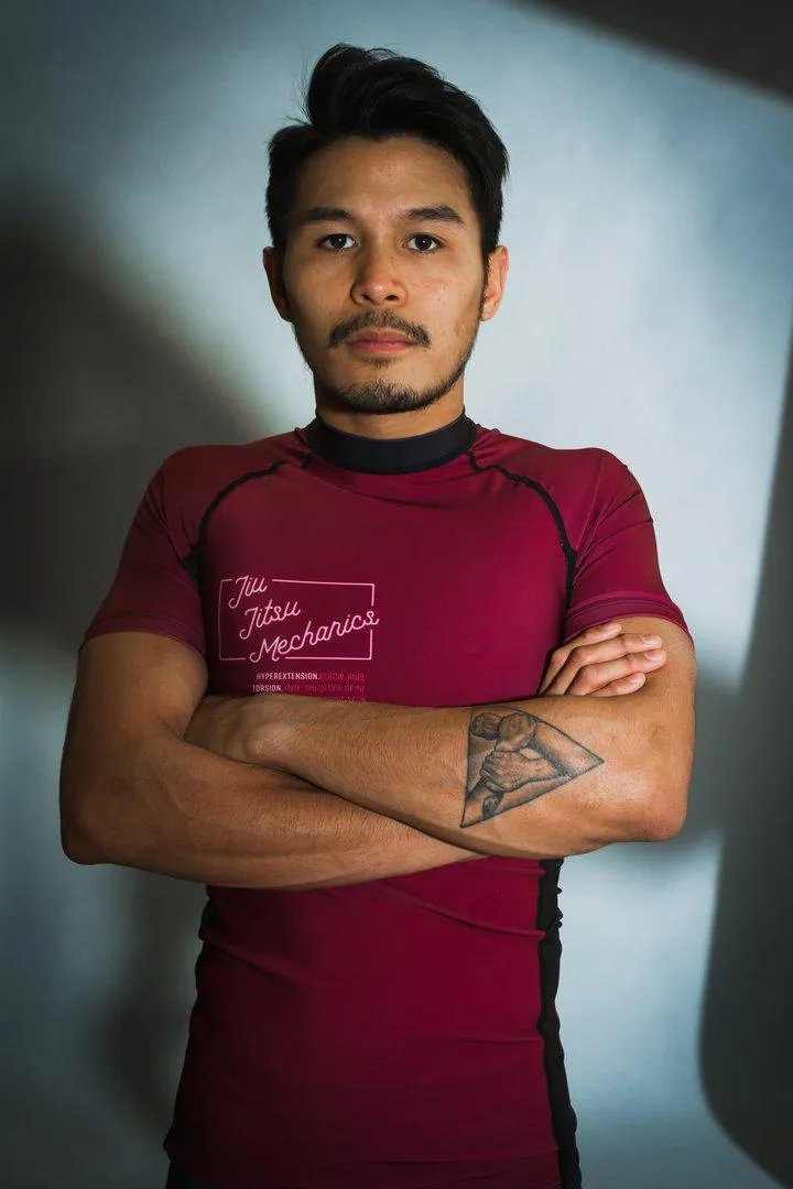 93brand "Jiu Jitsu Mechanics" Men's Grappling Rash Guard