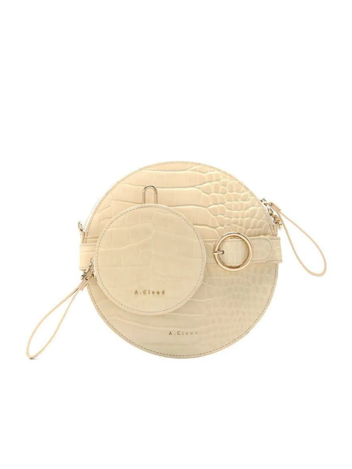 A.Cloud Future Notes Round Bag - Cream
