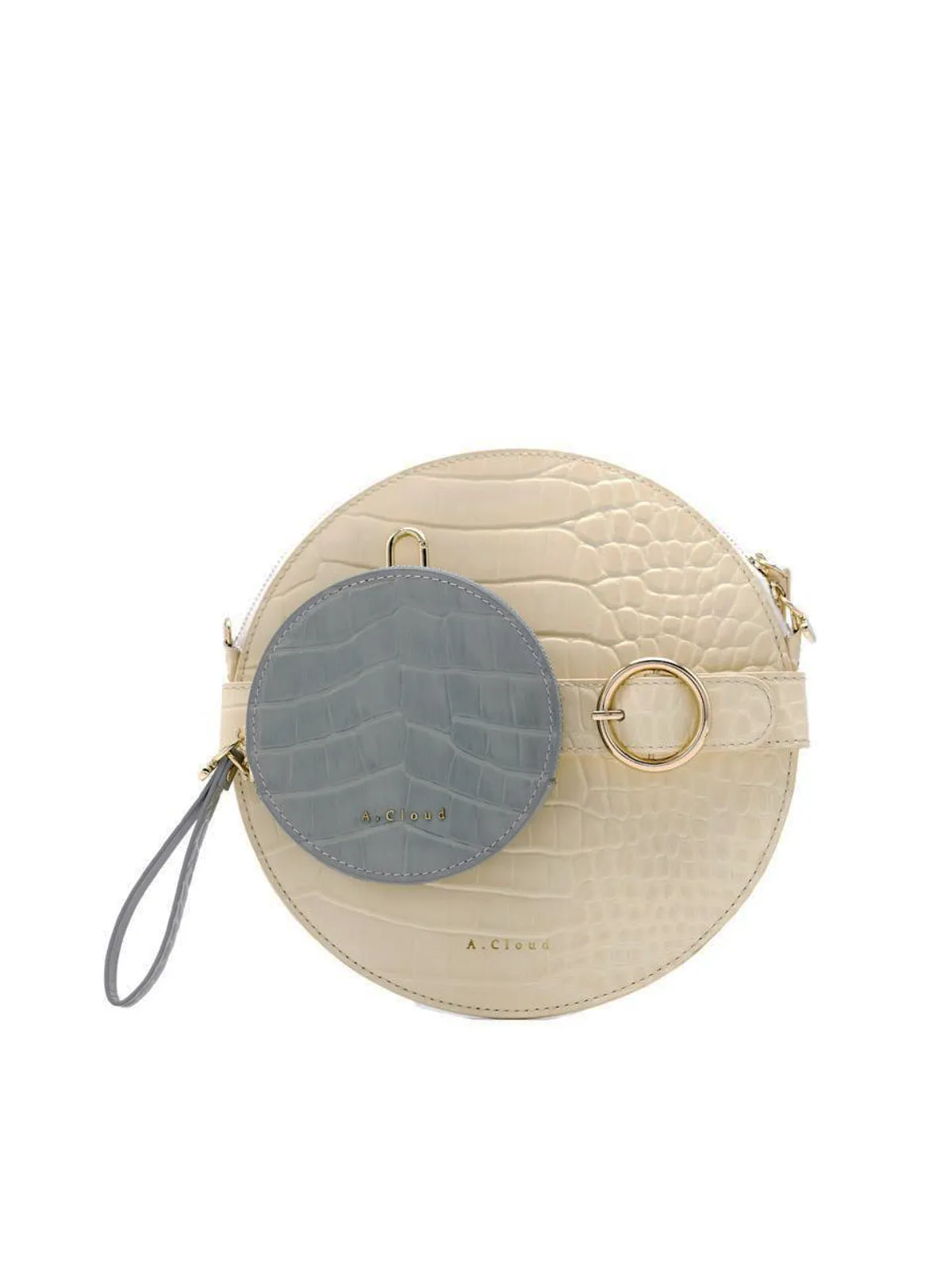 A.Cloud Future Notes Round Bag - Cream