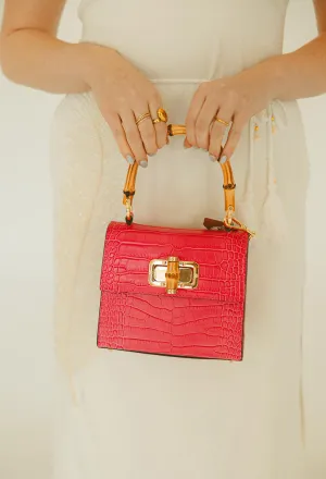 Antonella Small Croco Handbag