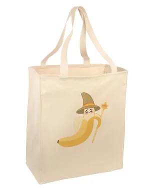 Ben Banana Wizard - Cute Fruit Halloween Large Grocery Tote Bag