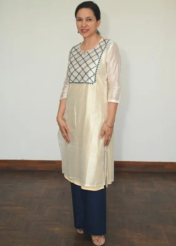 Blue basic palazzo