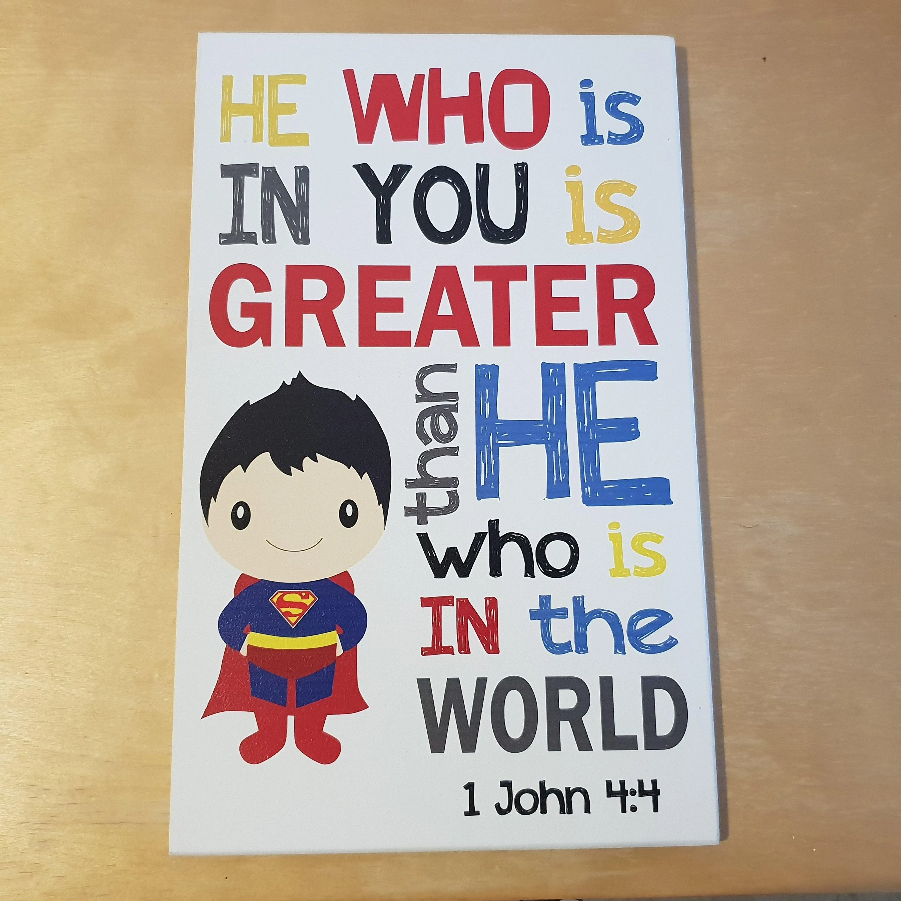 C&F Wooden Superman Quote Plaque