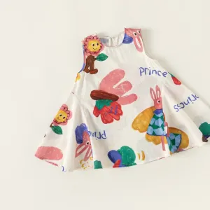 Colorful Doodle Sleeveless Dress