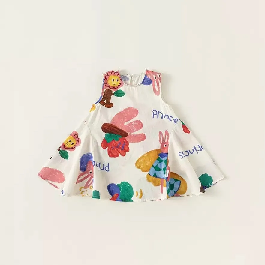 Colorful Doodle Sleeveless Dress