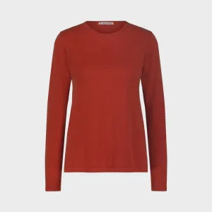 Crew Neck Knit | Dark Orange
