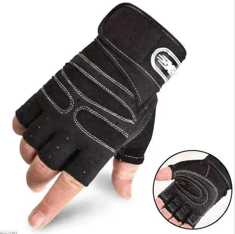 Cycling Gloves Half Finger Breathable Elastic for gym