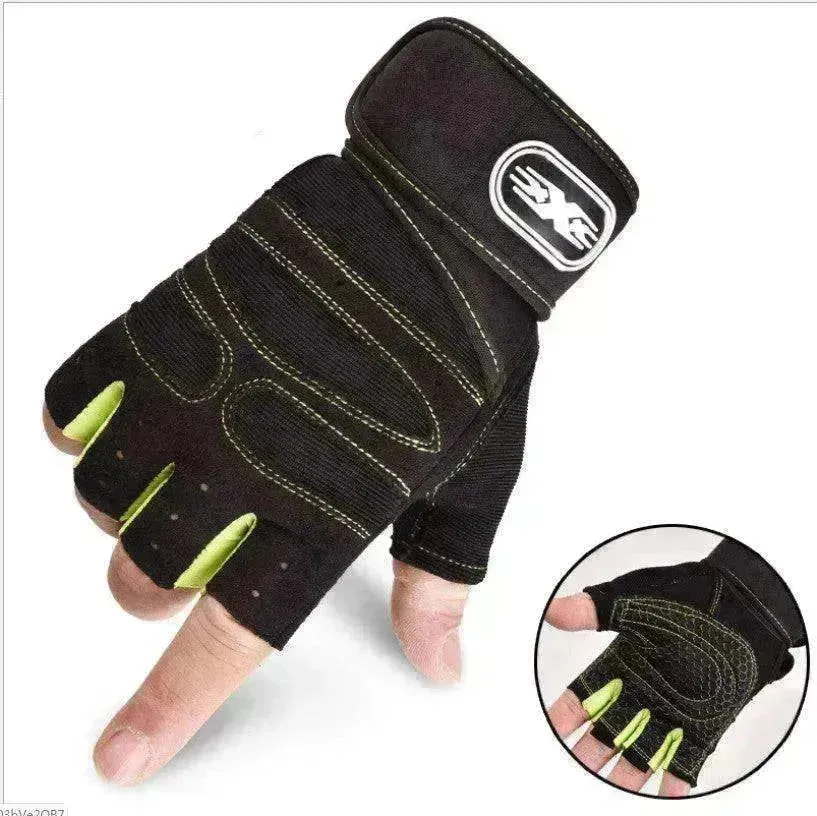 Cycling Gloves Half Finger Breathable Elastic for gym