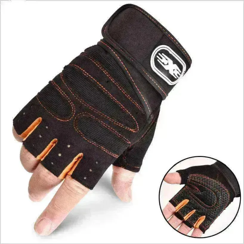 Cycling Gloves Half Finger Breathable Elastic for gym