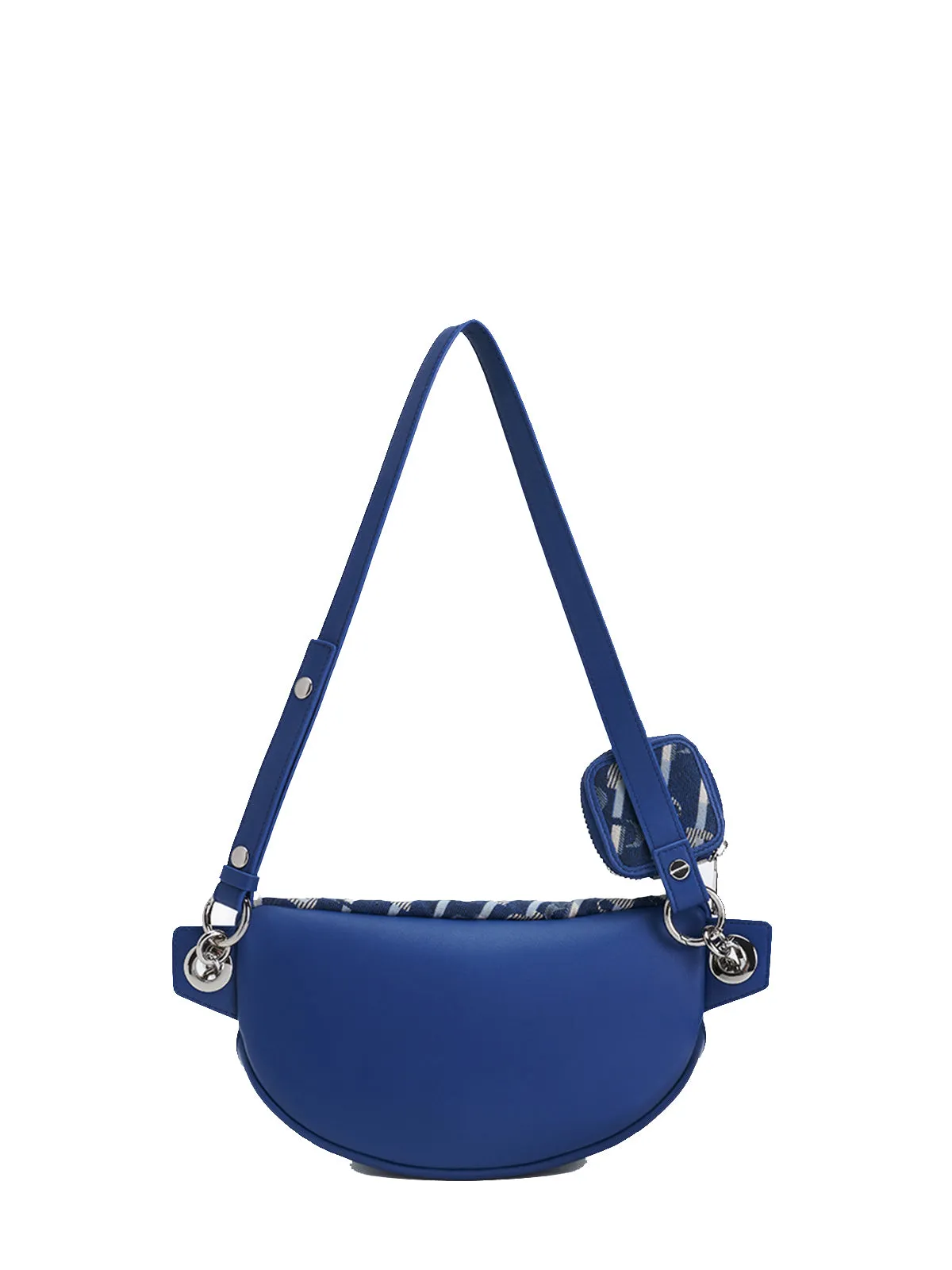 Diagonal Denim Chain 2-In-1  Crossbody Bag Shoulder Bag Chest Bag