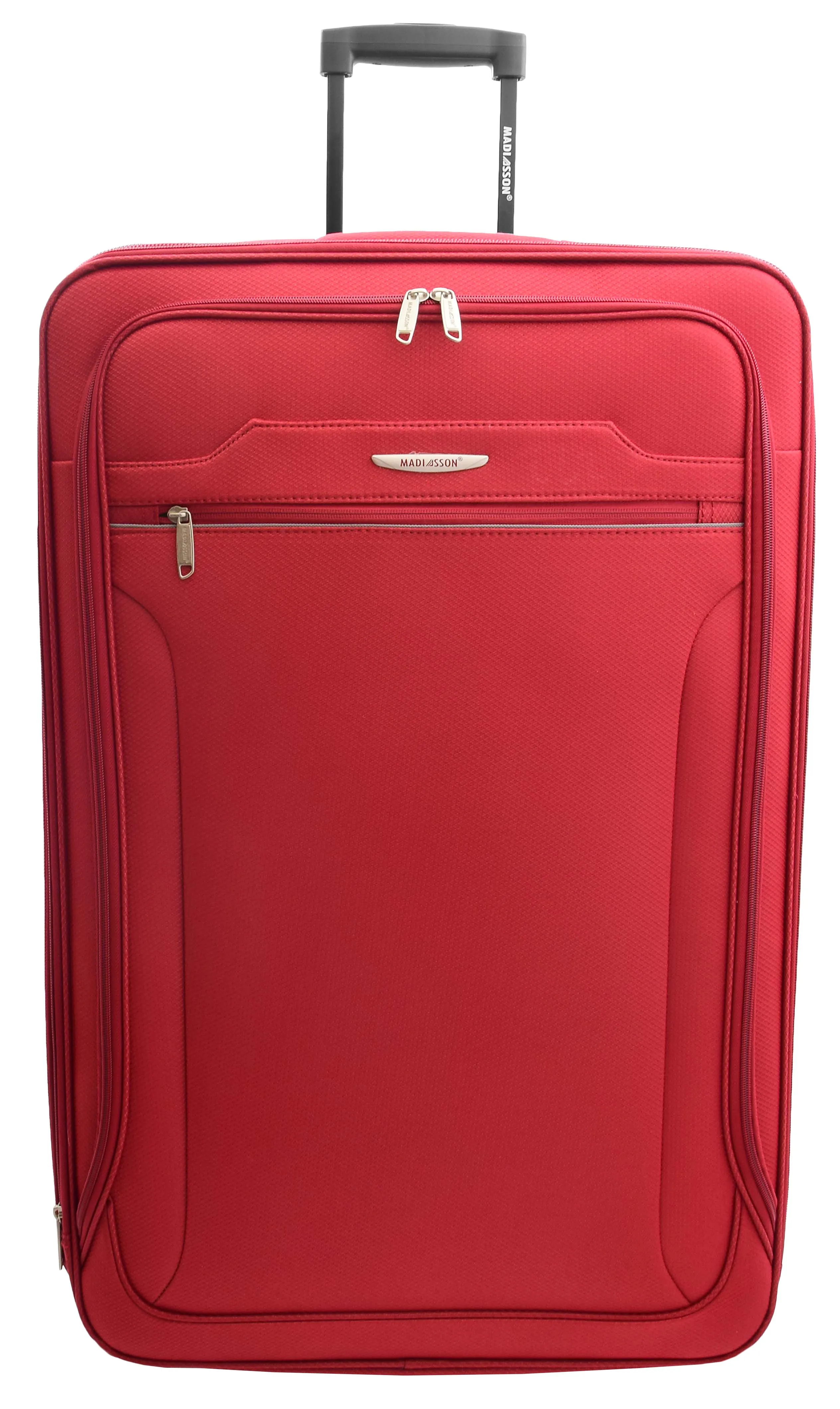 DR524 Expandable Lightweight Soft Luggage Suitcases With Four Wheels Red