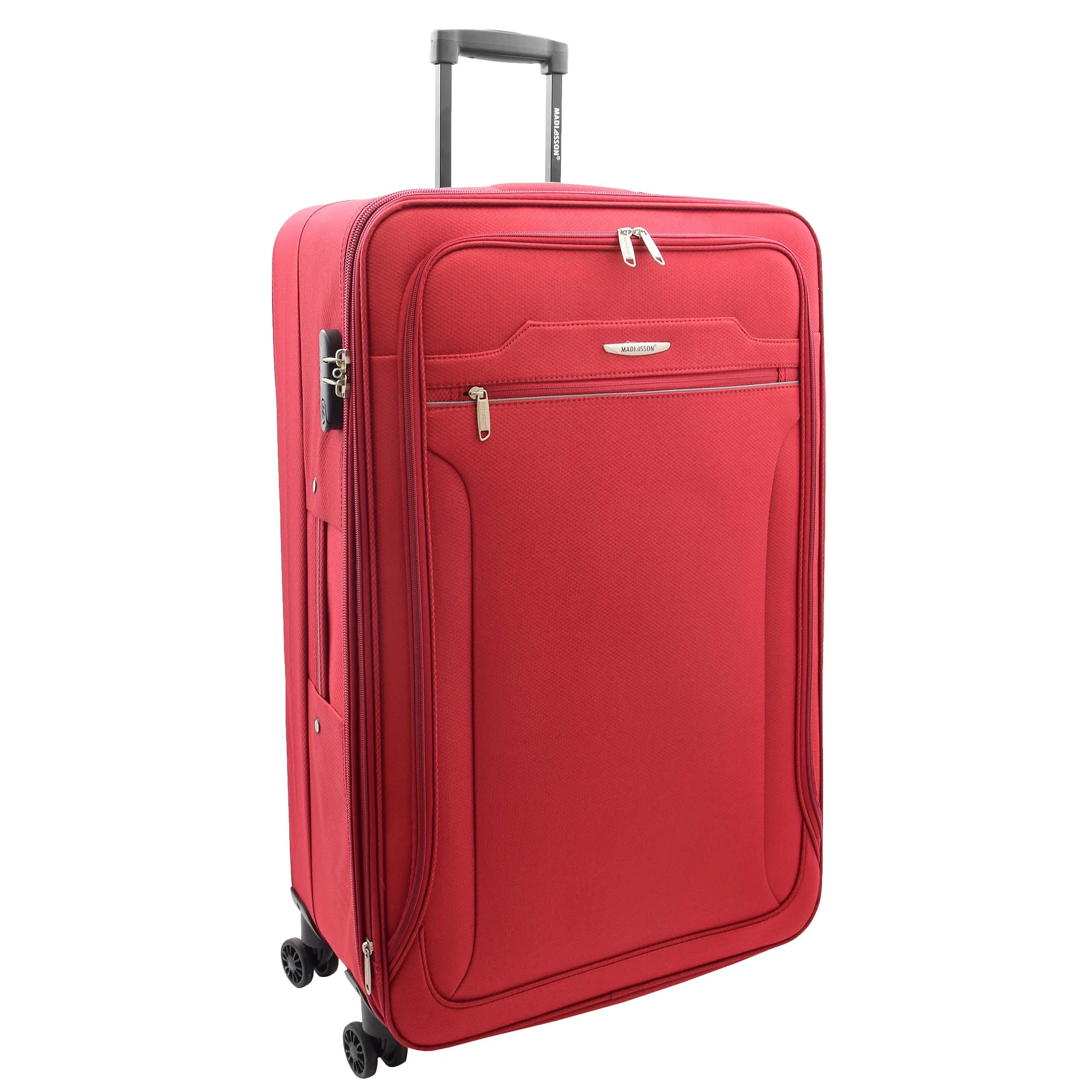 DR524 Expandable Lightweight Soft Luggage Suitcases With Four Wheels Red