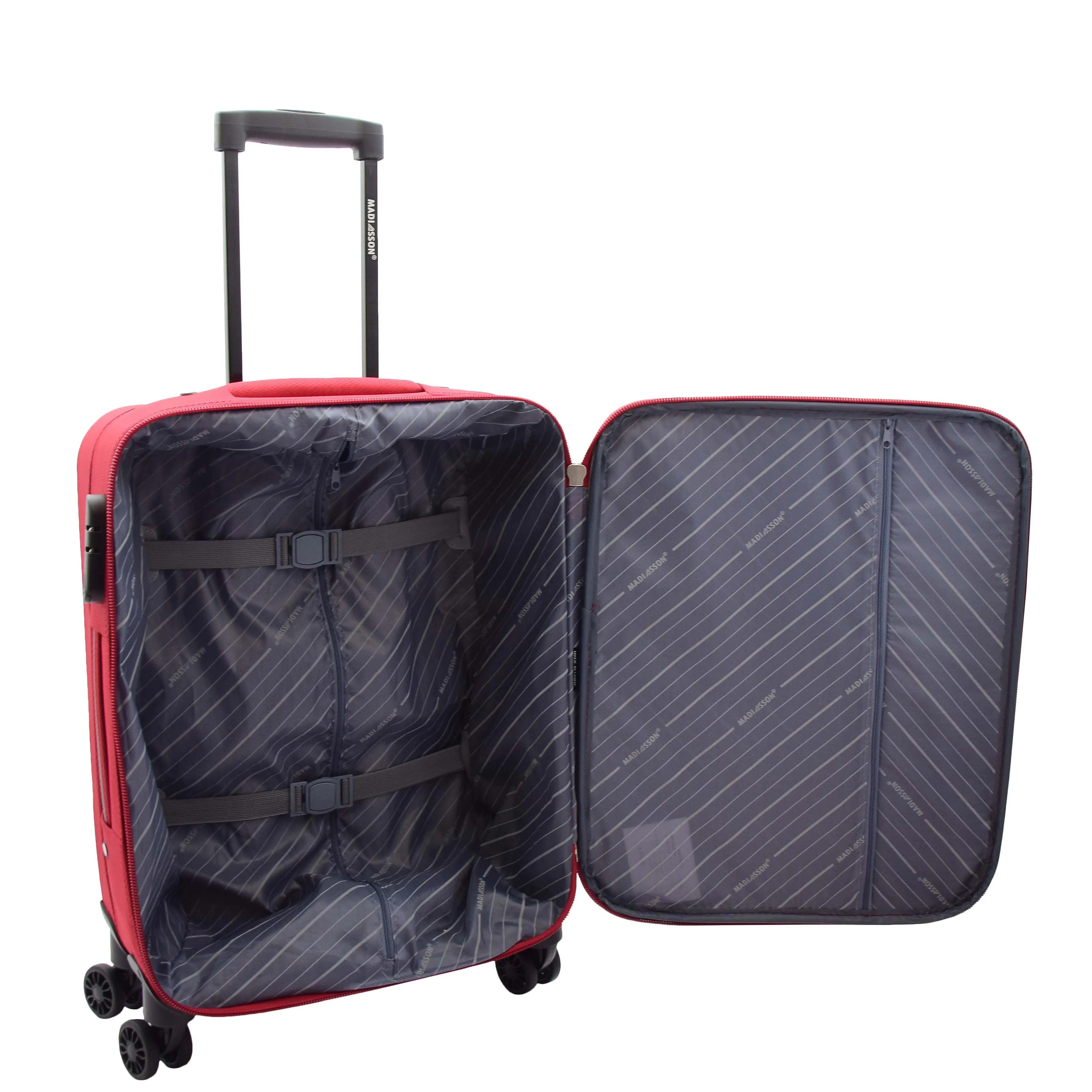 DR524 Expandable Lightweight Soft Luggage Suitcases With Four Wheels Red