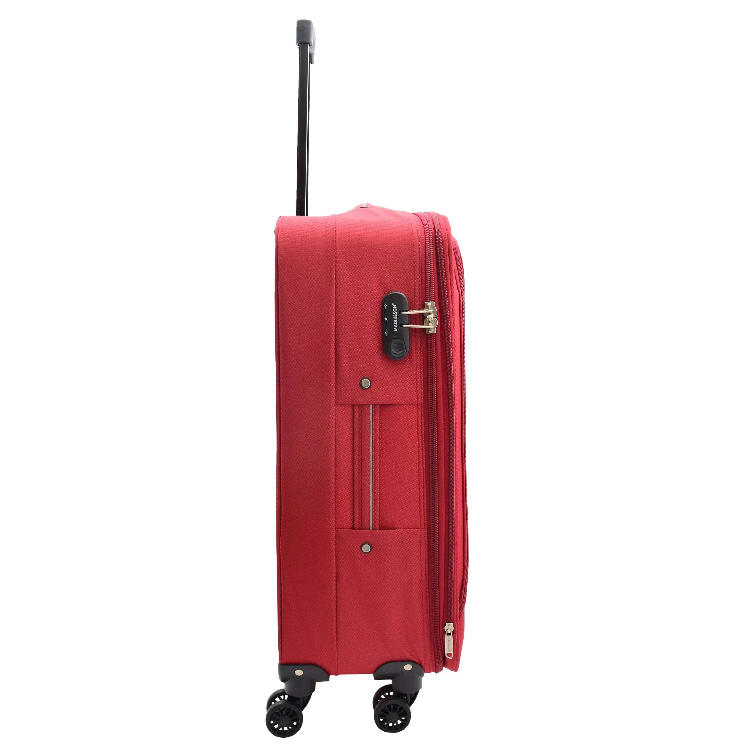 DR524 Expandable Lightweight Soft Luggage Suitcases With Four Wheels Red