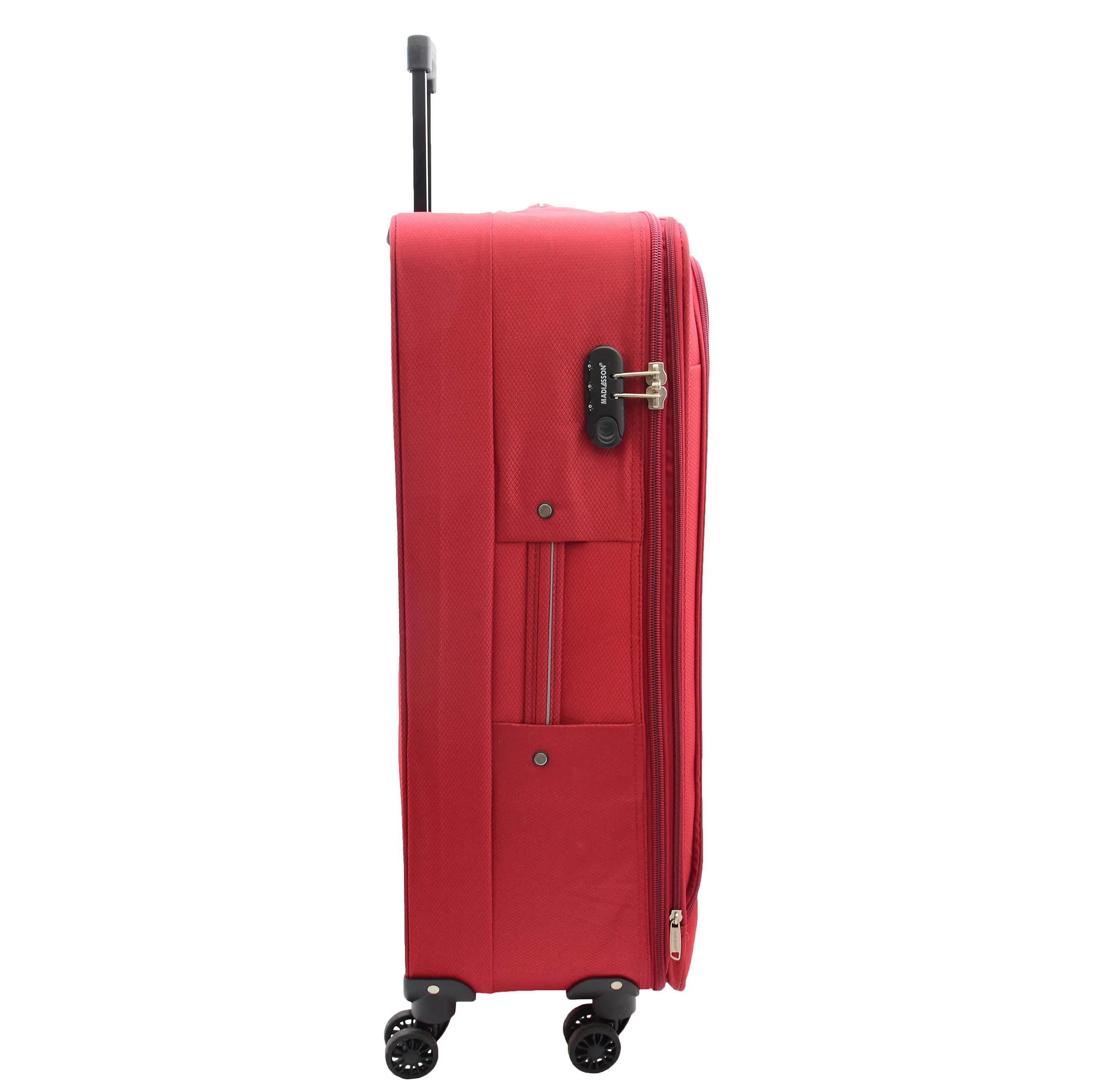 DR524 Expandable Lightweight Soft Luggage Suitcases With Four Wheels Red