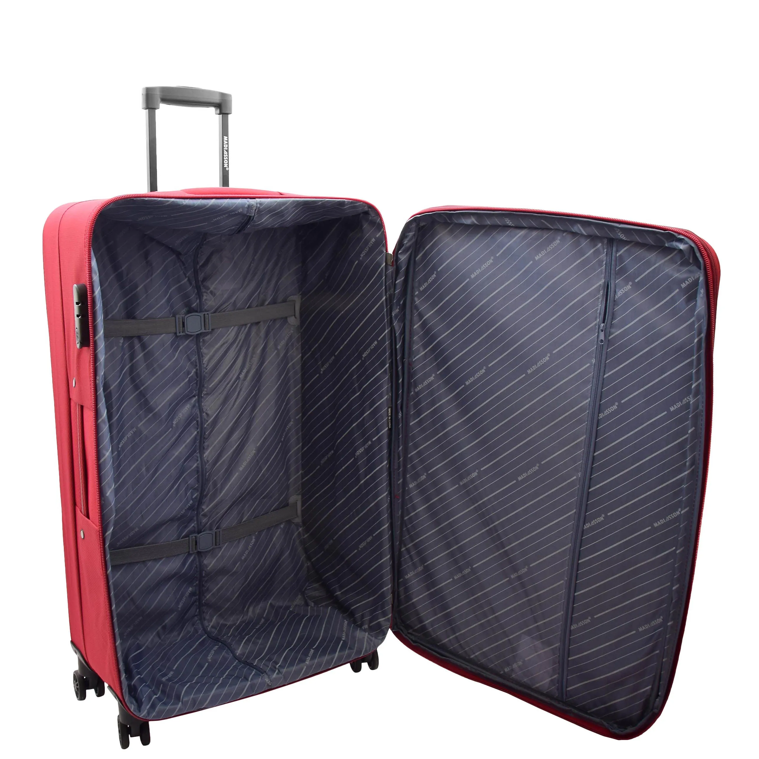 DR524 Expandable Lightweight Soft Luggage Suitcases With Four Wheels Red
