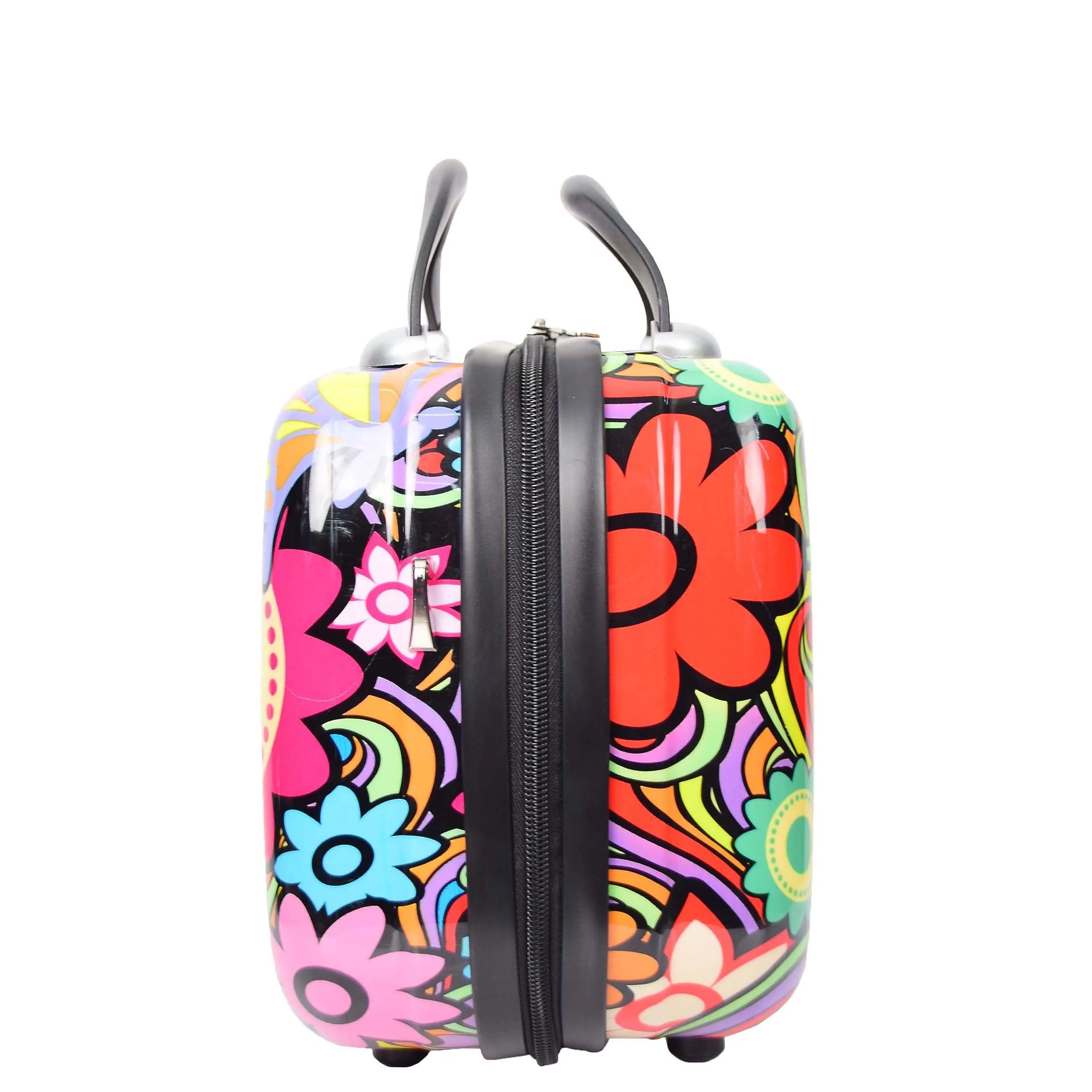 Four Wheel Suitcase Hard Shell Expandable Luggage Flower Print