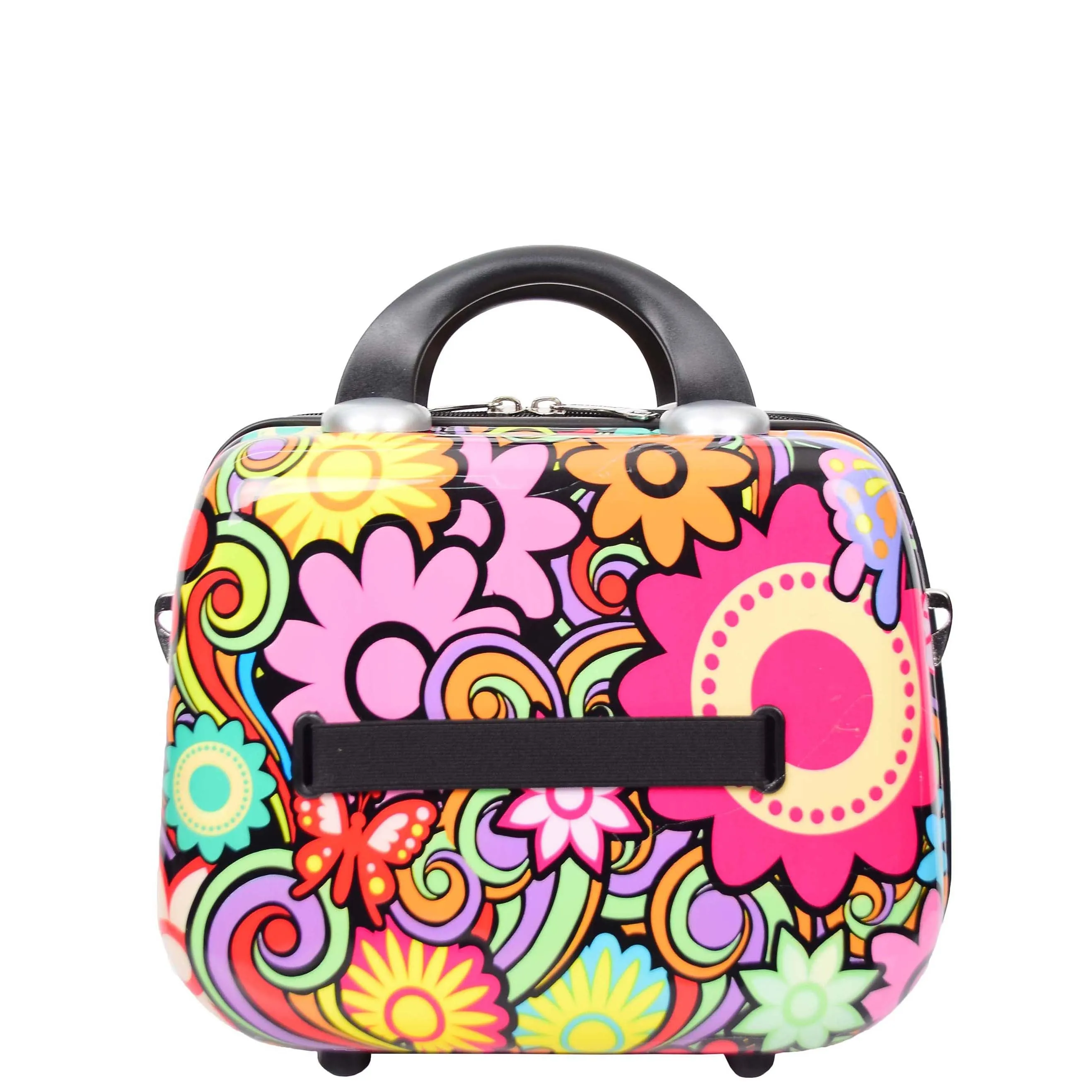 Four Wheel Suitcase Hard Shell Expandable Luggage Flower Print