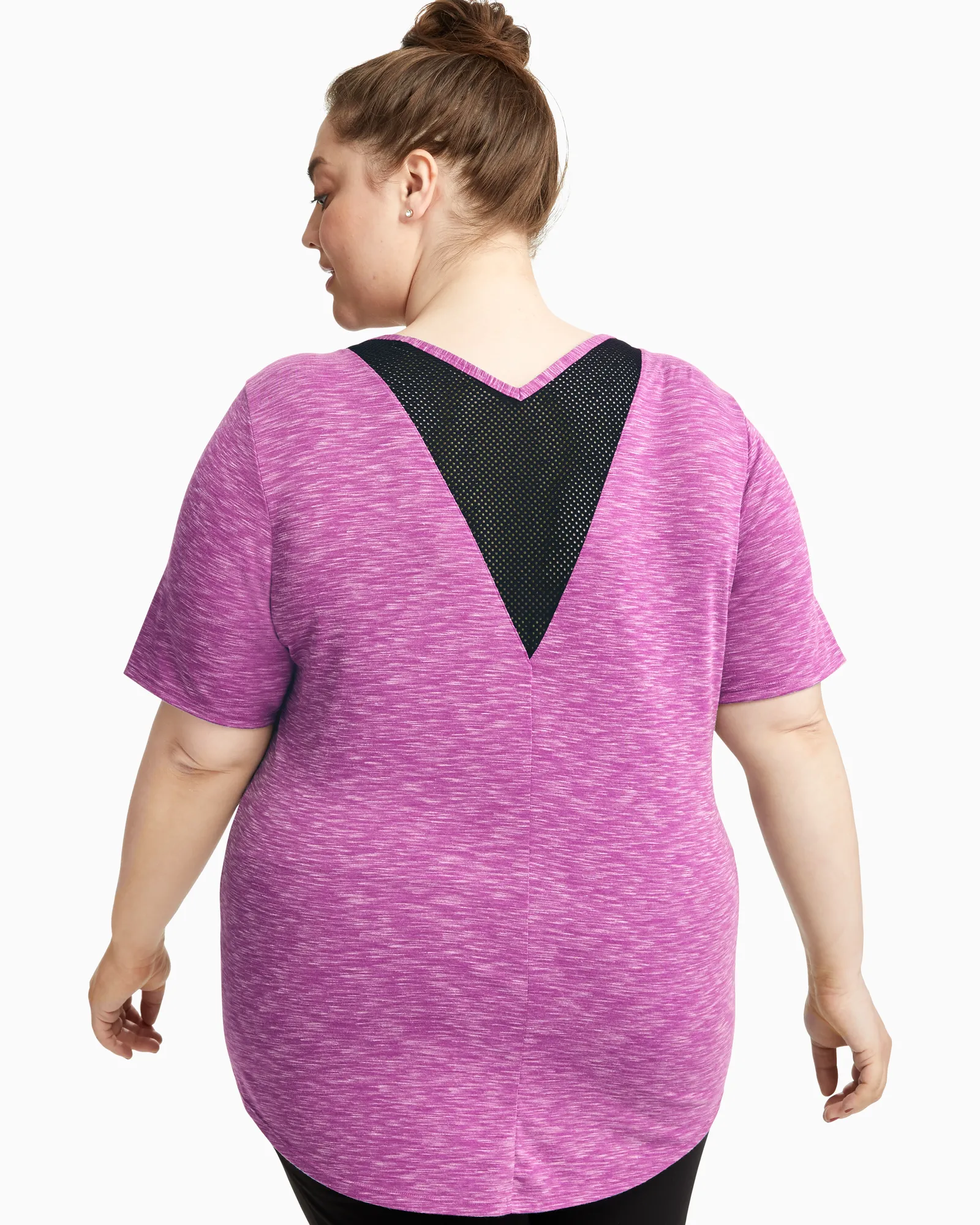 Garland Mesh Back Tee | Magenta / Black