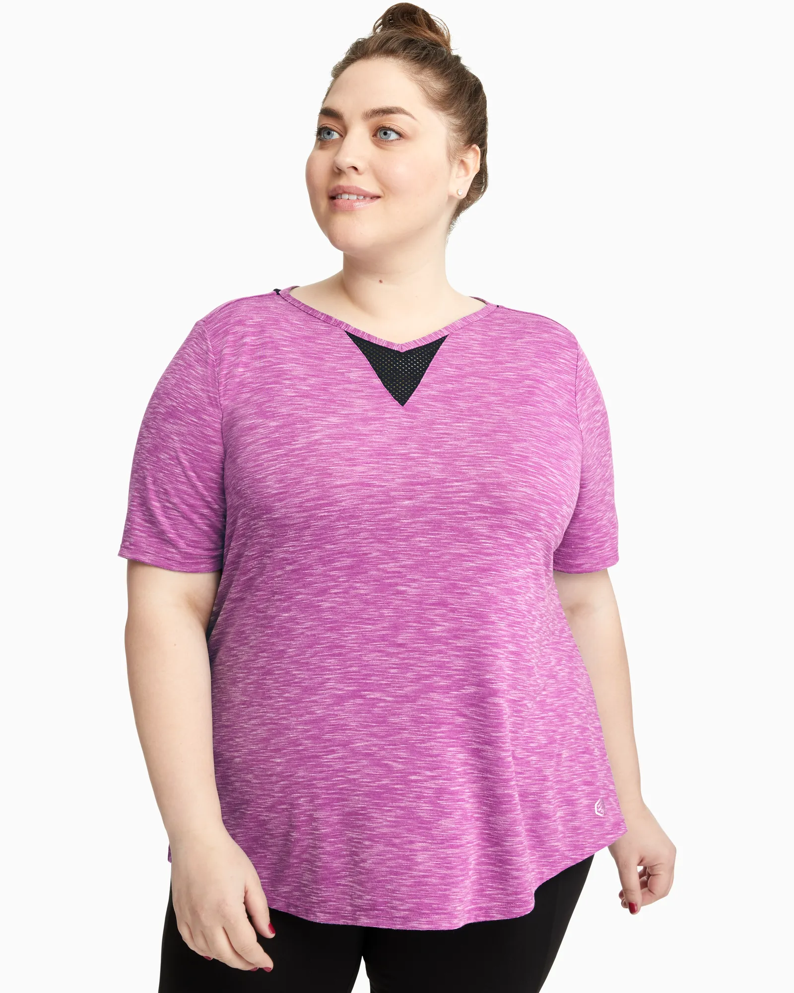 Garland Mesh Back Tee | Magenta / Black