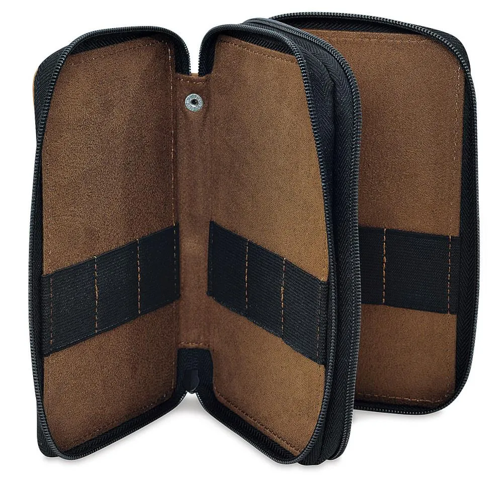 Global Art Pencil Case 48 - Brown Leather