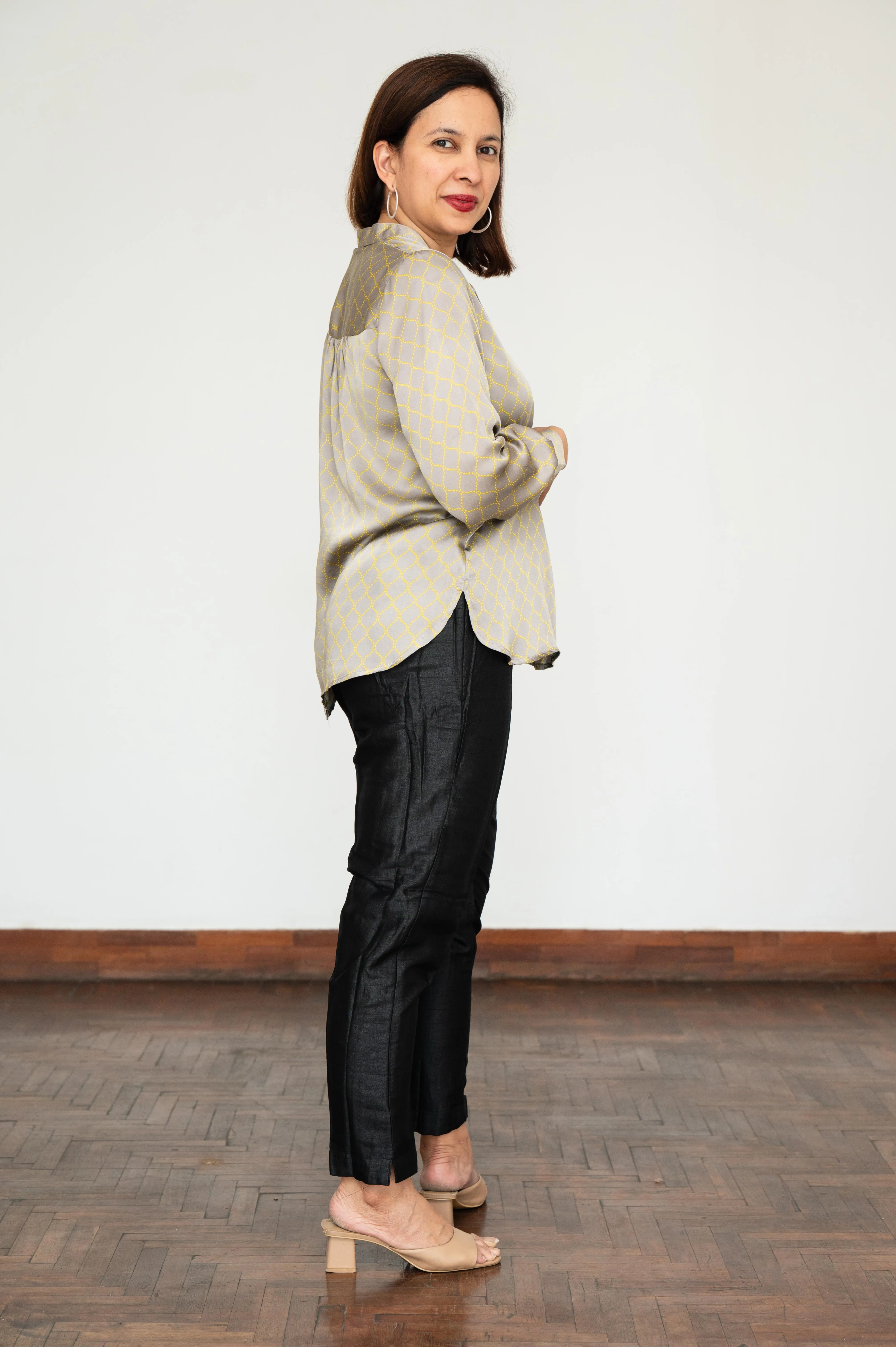 Grey Modal Silk Tunic