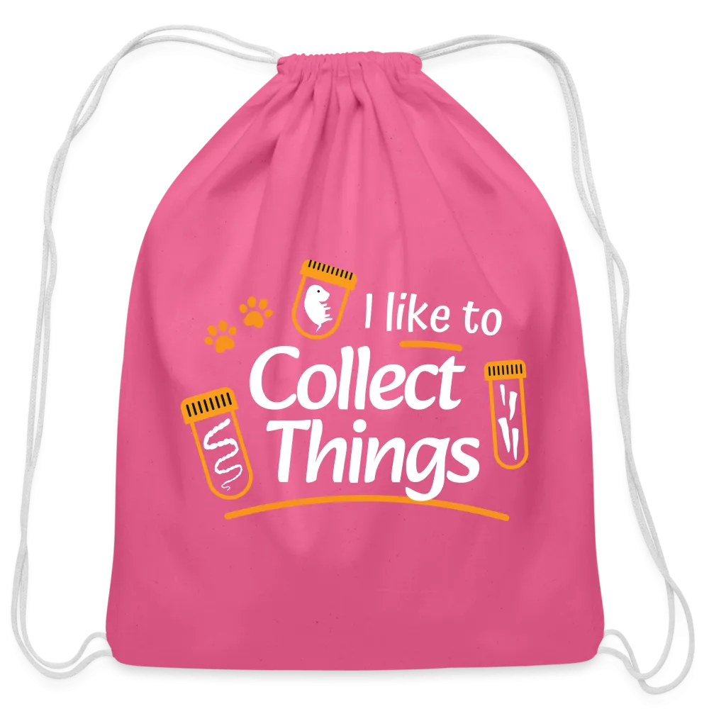 I like to collect things Drawstring Bag