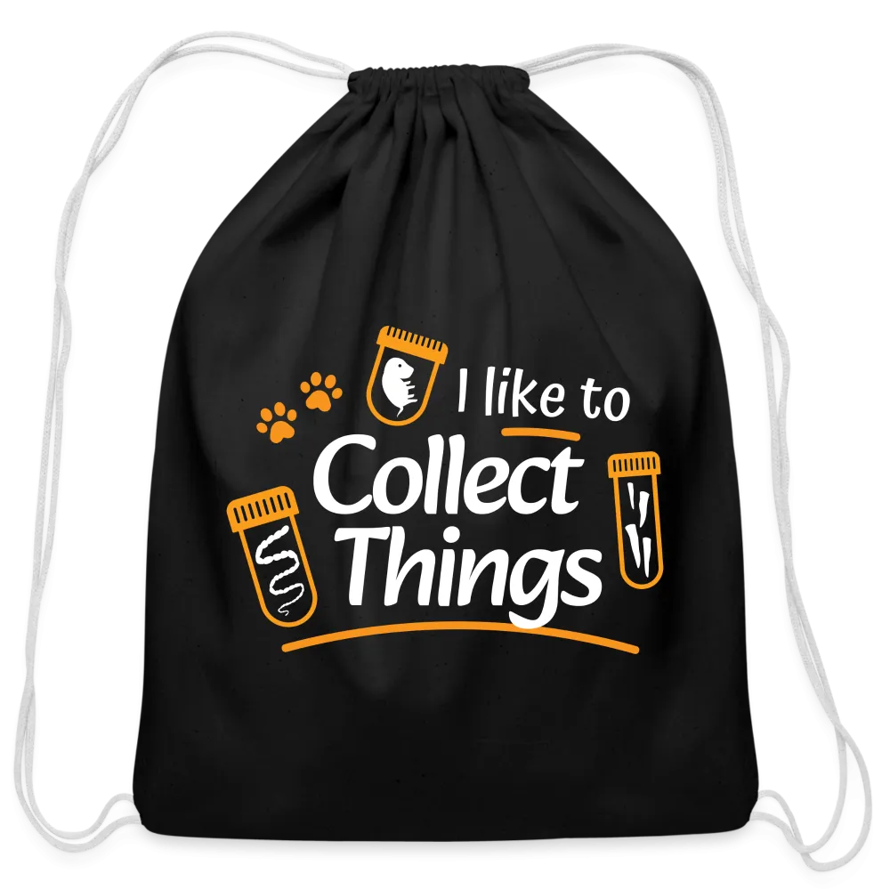 I like to collect things Drawstring Bag