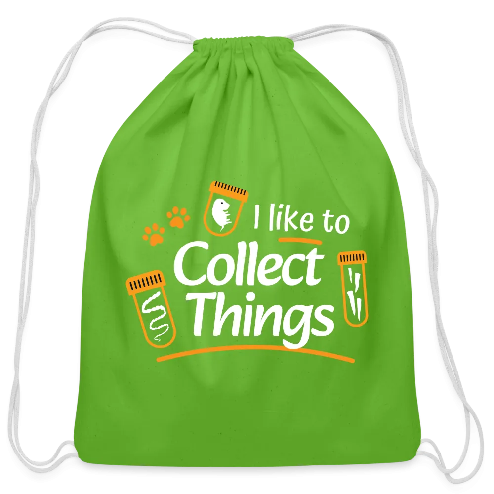 I like to collect things Drawstring Bag