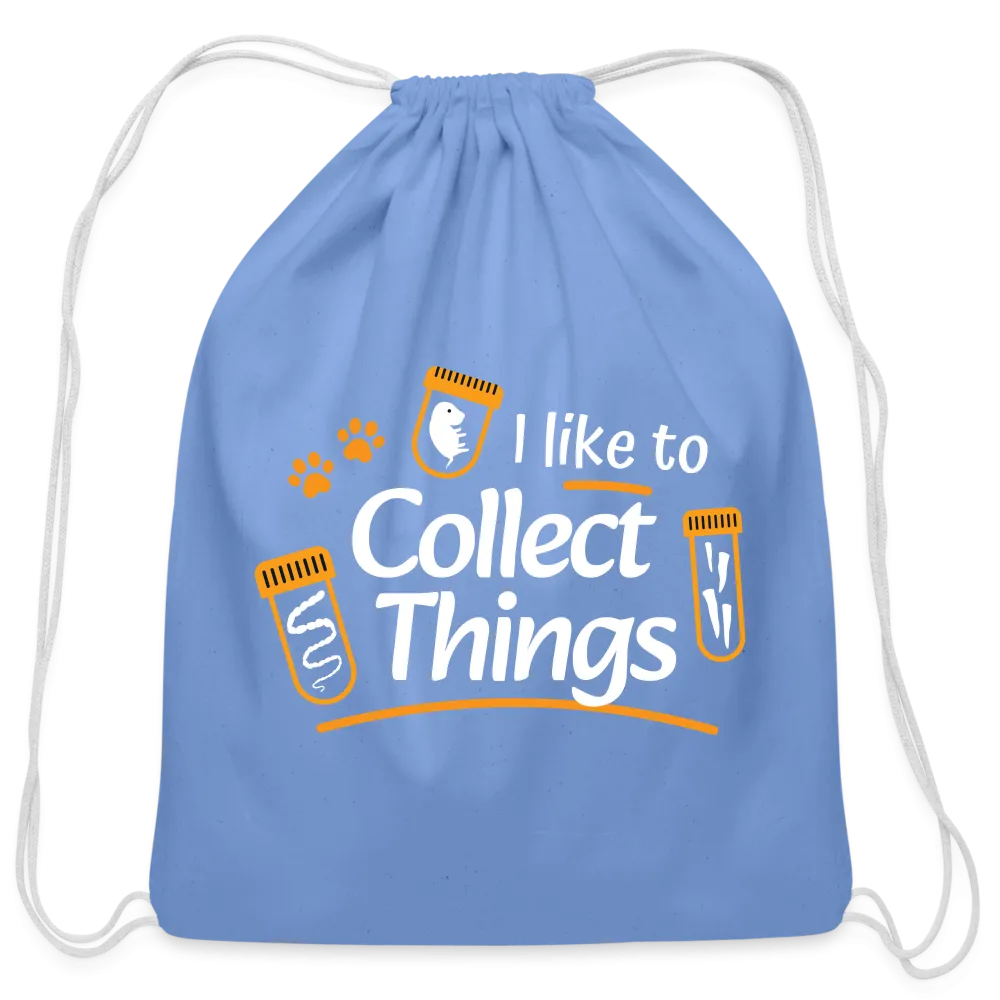 I like to collect things Drawstring Bag