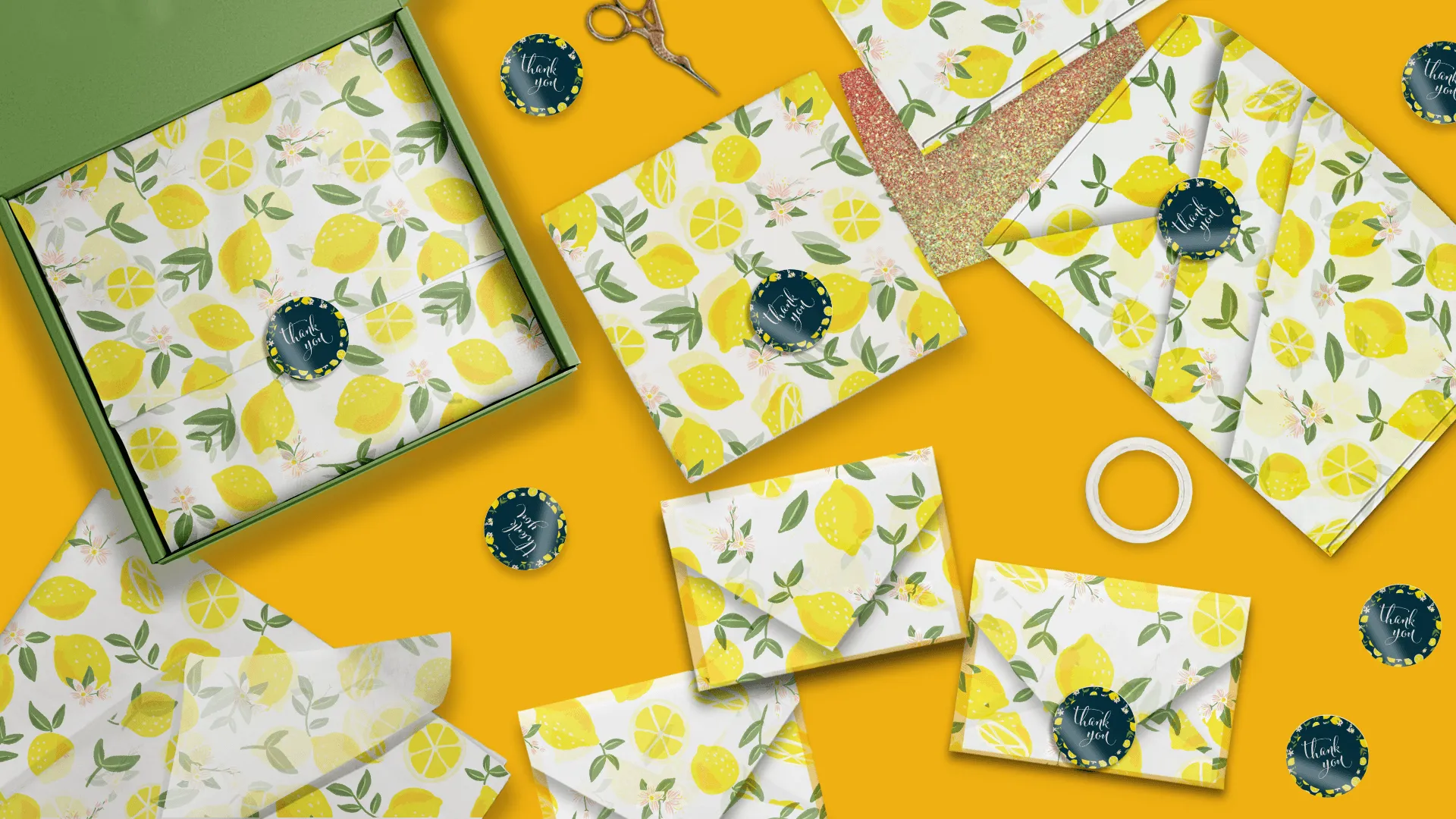Lemons Thank You Stickers