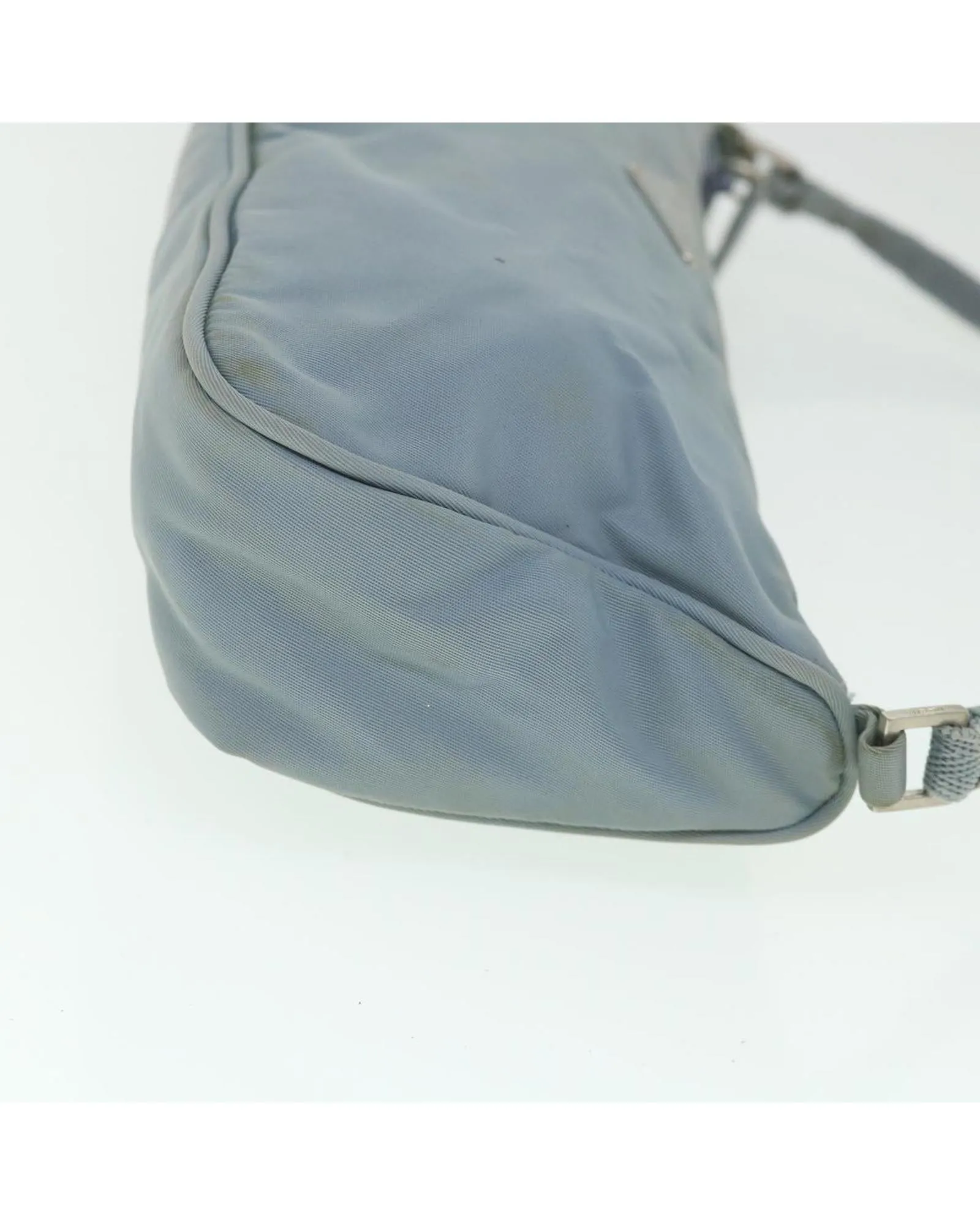 Light Blue Nylon Accessory Pouch