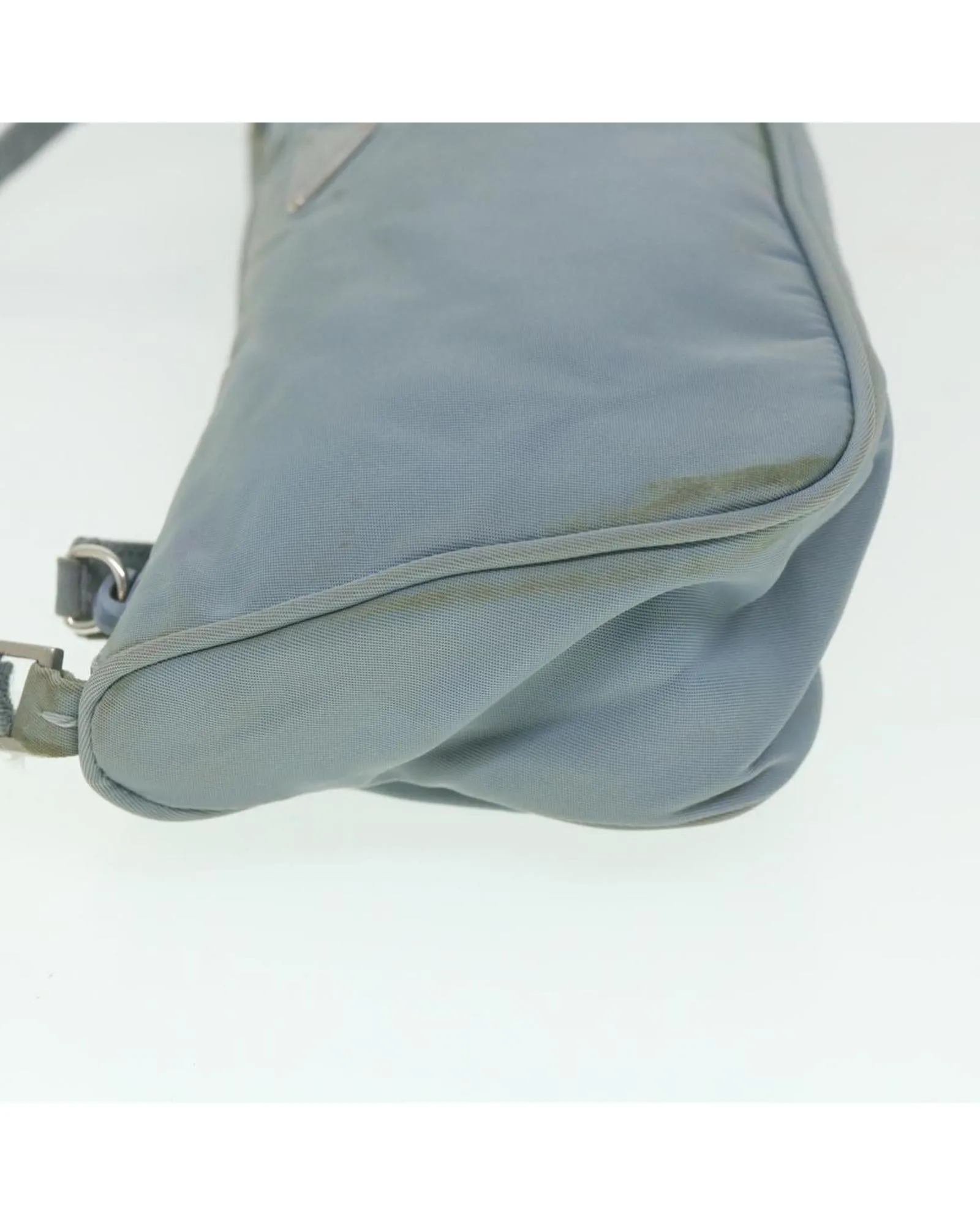 Light Blue Nylon Accessory Pouch