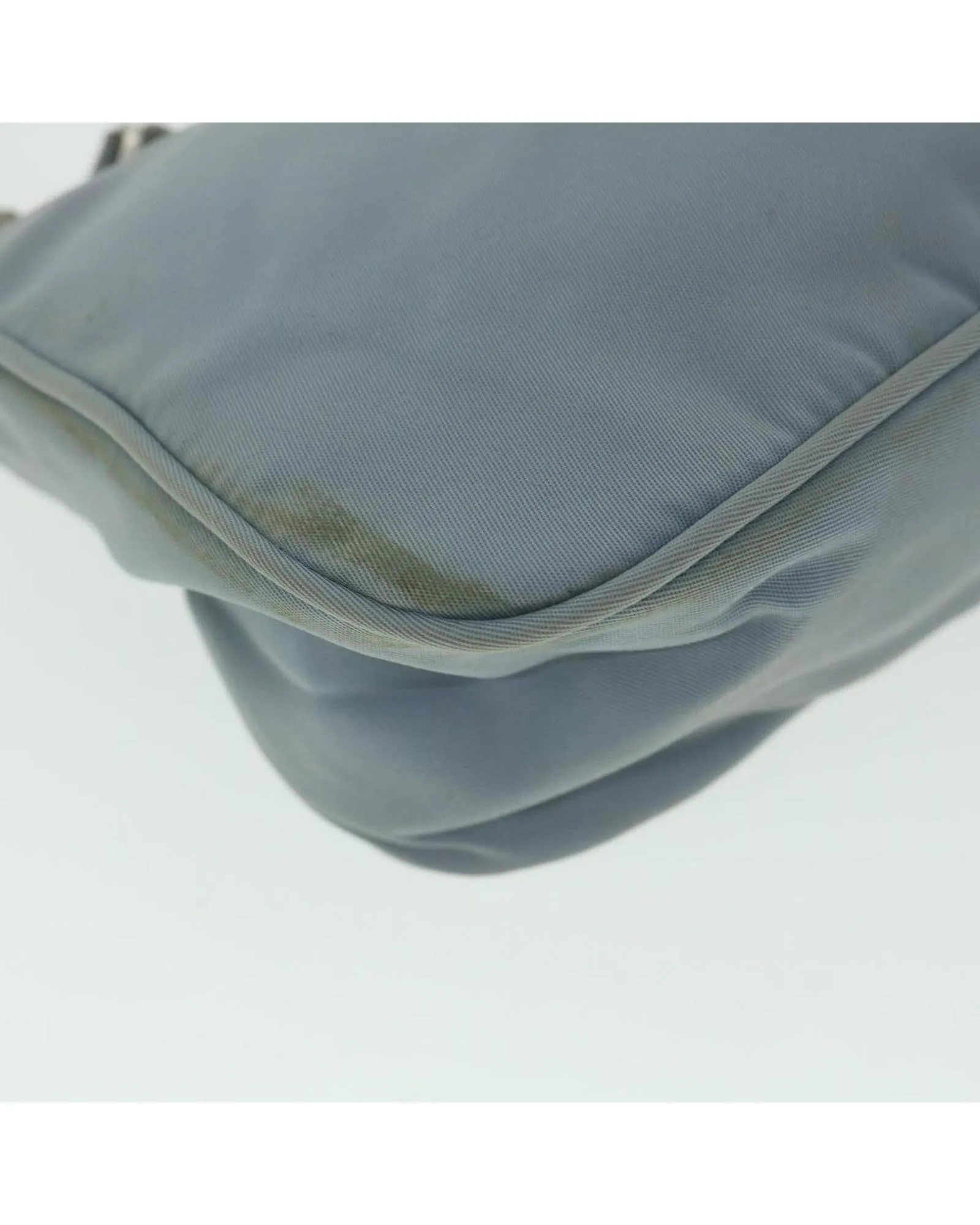 Light Blue Nylon Accessory Pouch