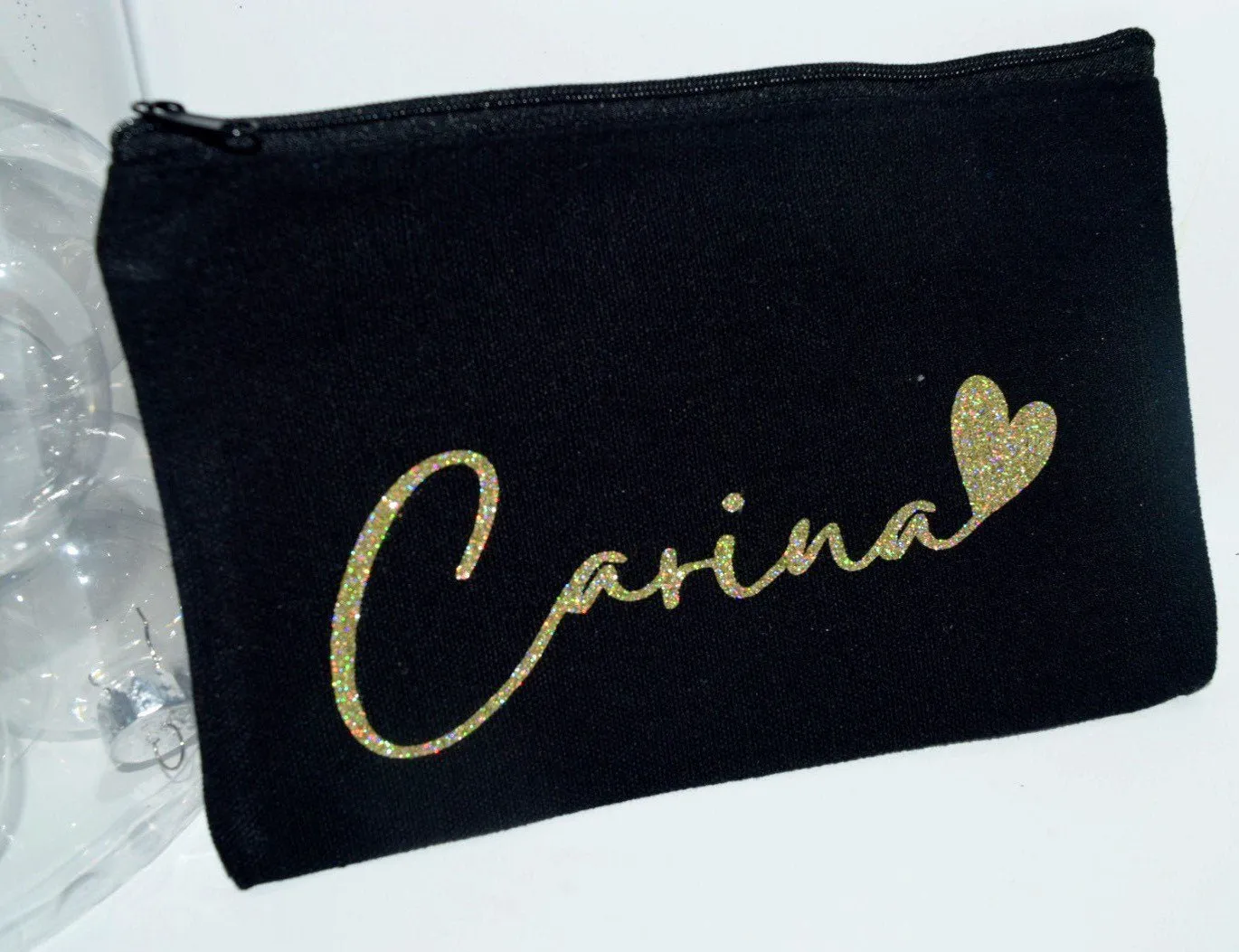 Makeup Bag | Personalized Makeup Bag | Mask Bag | Accessory Bag | Custom Made Bag |Cosmetic Pouch with Name | Maid of Honor Gift | Reusable