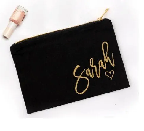 Makeup Bag | Personalized Makeup Bag | Mask Bag | Accessory Bag | Custom Made Bag |Cosmetic Pouch with Name | Maid of Honor Gift | Reusable