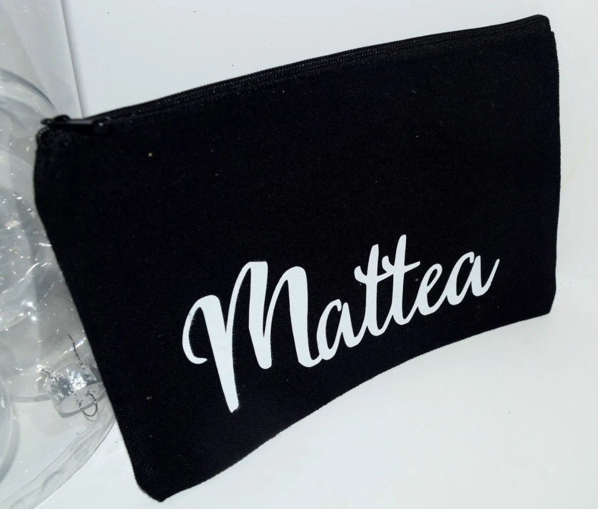 Makeup Bag | Personalized Makeup Bag | Mask Bag | Accessory Bag | Custom Made Bag |Cosmetic Pouch with Name | Maid of Honor Gift | Reusable