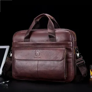 Men's Bag Genuine Leather Men Briefcase for Laptop 14 Messenger Men's Leather Bag