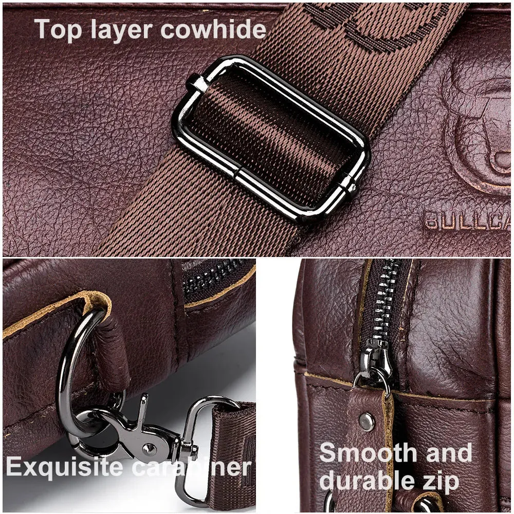 Men's Bag Genuine Leather Men Briefcase for Laptop 14 Messenger Men's Leather Bag