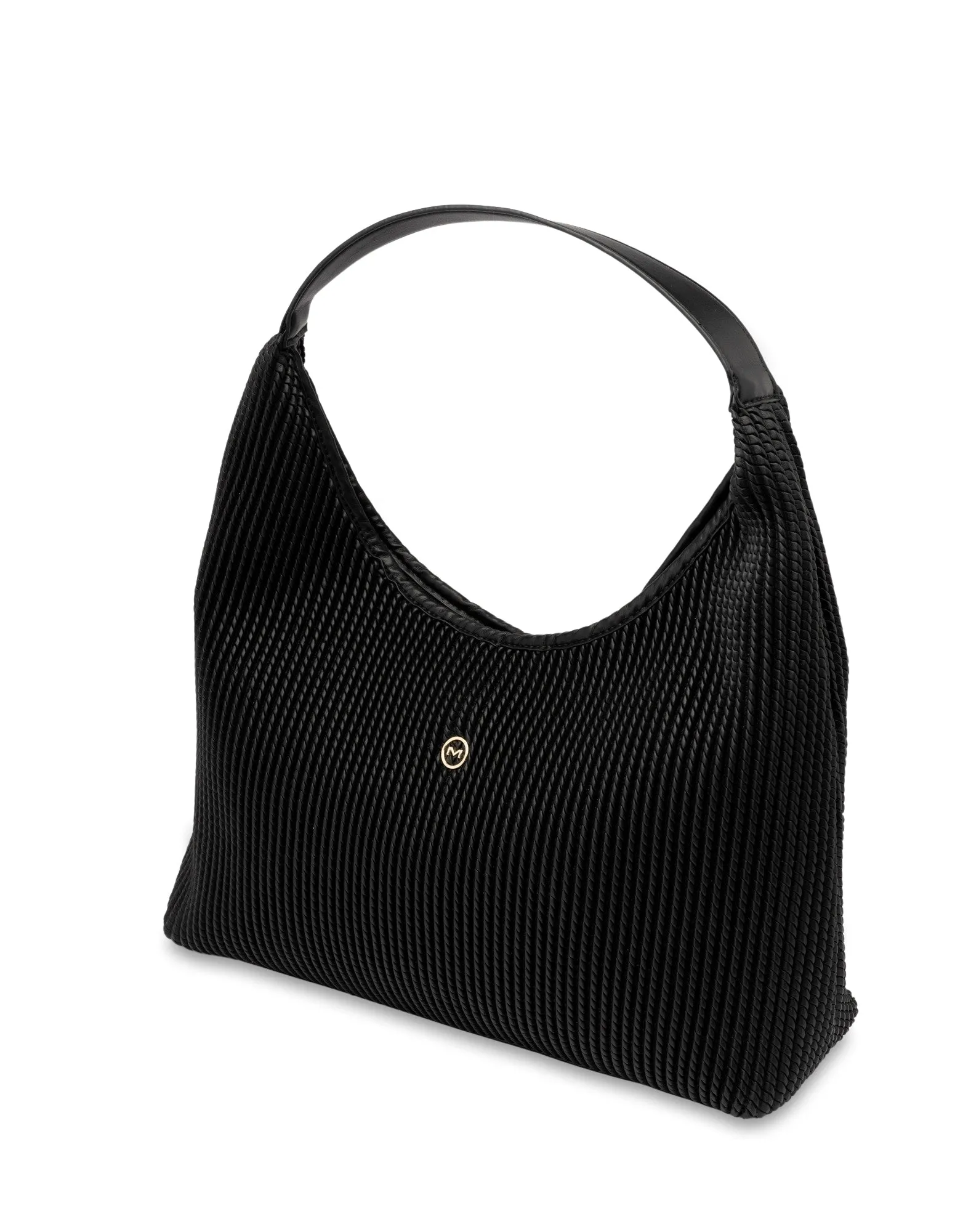 Mocha Serena Soft Shoulder Bag- Black