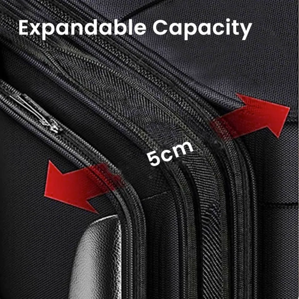 Monaco Soft Luggage Set of 4 Pieces - Black
