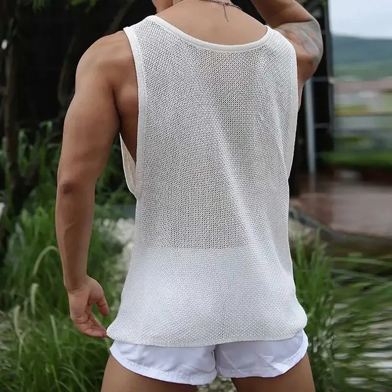 Powder Mesh Muscle Shirt