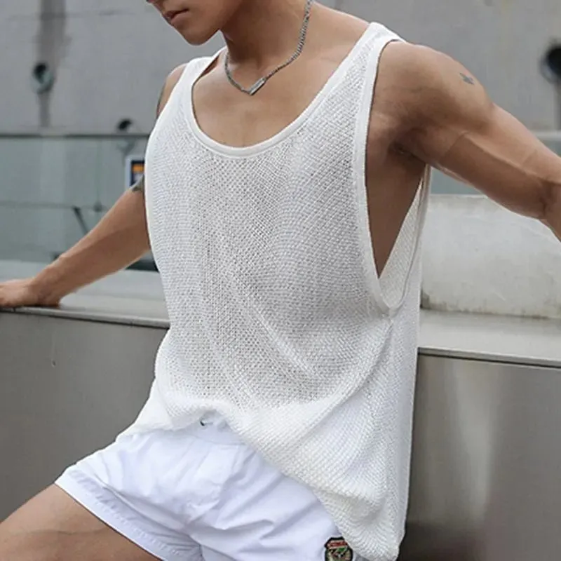 Powder Mesh Muscle Shirt