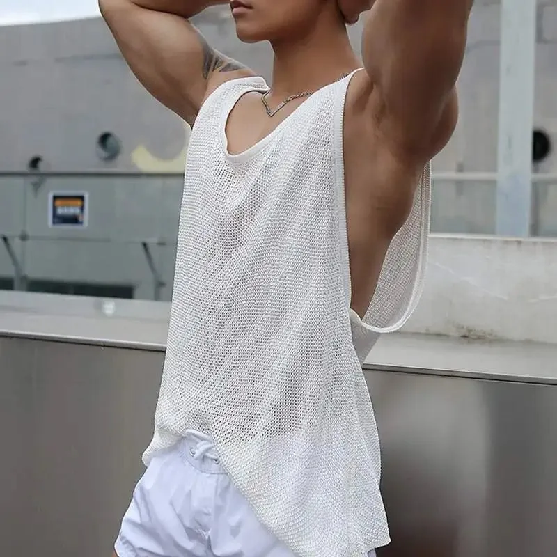 Powder Mesh Muscle Shirt