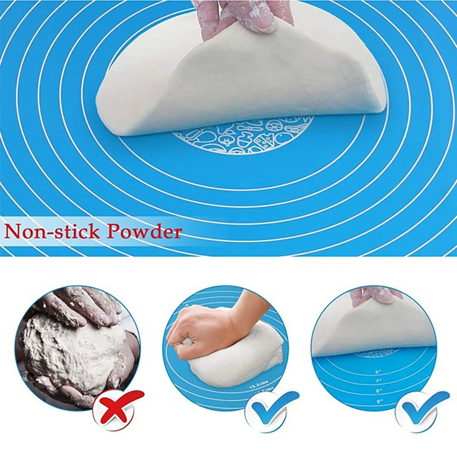 Rolling Mat Silicone Baking Mat Fondant Mat Sheet Chapati